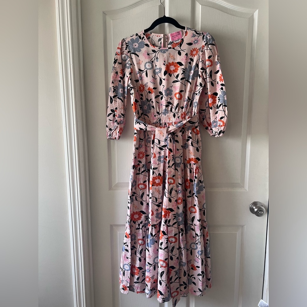 Kate Spade Pink Floral Long Sleeve Dress